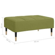 Vidaxl Stolček za noge svetlo zelen 78x56x32 cm žamet