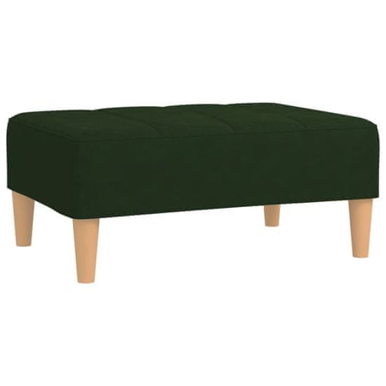 Vidaxl Stolček za noge temno zelen 78x56x32 cm žamet