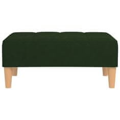 Vidaxl Stolček za noge temno zelen 78x56x32 cm žamet