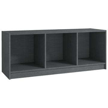 Vidaxl TV omarica siva 104x33x41 cm trdna borovina