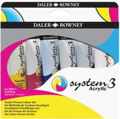 Daler Rowney Akrilne barve set System3 Process 6x59ml