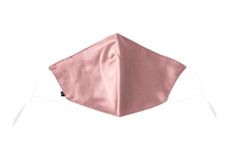 Silk Factory Svilena zaščitna maska higienska - 3 slojna - Baby Pink, standardna velikost (21x12cm)