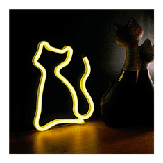 Forever Neon LED luč - mačka rumena