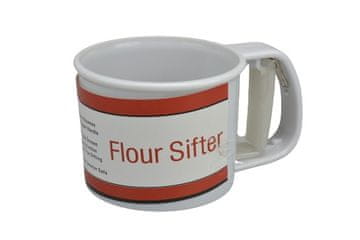 Zaparevrov Plastično cedilo za moko in sladkor v prahu, belo (9x16 cm)