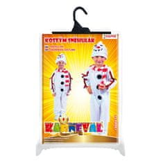 Zaparevrov RAPPA Otroški kostum snežaka s klobukom in rdečim šalom (M)