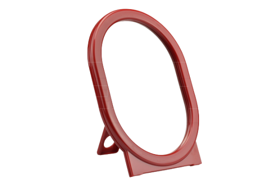Zaparevrov Ovalno ogledalo s stojalom (18,5x14 cm), rdeče