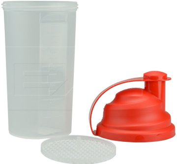 Zaparevrov Plastični stresalnik TVAR 700ml (23,5x10cm), rdeč pokrovček