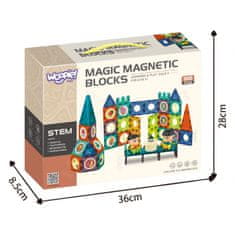 WOOPIE Magnetni grajski bloki 98 el.