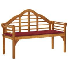 Vidaxl Vrtna klop z blazino 135 cm trden akacijev les