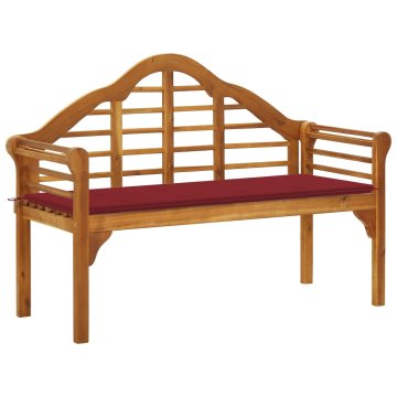 Vidaxl Vrtna klop z blazino 135 cm trden akacijev les