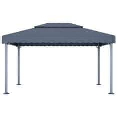 Vidaxl Paviljon 400x300 cm antraciten aluminij