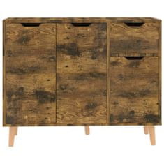 Greatstore Komoda dimljeni hrast 90x30x72 cm iverna plošča