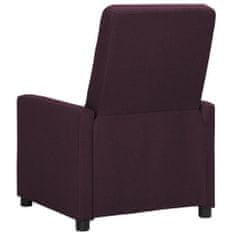 Vidaxl Električni zložljivi masažni stol, vijolična barva, tkanina