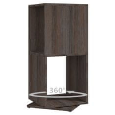 Vidaxl Vrtljiva omarica siva sonoma hrast 34,5x34,5x75,5 cm iverna pl.