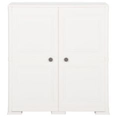 Vidaxl Plastična omarica 79x43x85,5 cm izgled lesa bela