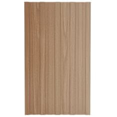 Greatstore Strešni paneli 12 kosov pocinkano jeklo svetli les 80x45 cm