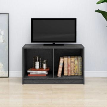 Vidaxl vidaXL TV stojalo sivo 70x33x42 cm masivni borov les