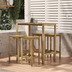 Vidaxl Barska miza 110x60x110 cm impregnirana borovina