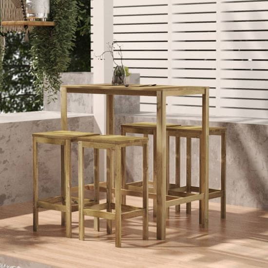 Vidaxl Barska miza 110x60x110 cm impregnirana borovina