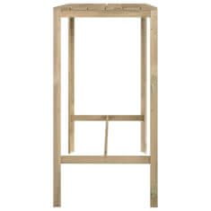 Vidaxl Barska miza 110x60x110 cm impregnirana borovina