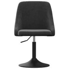 Vidaxl Hocker, temno siva, oblazinjena z žametom