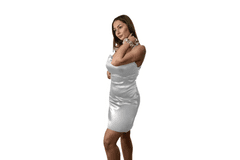 Silk Factory Svilena ženska spalna srajca - Ivory White , 38-40