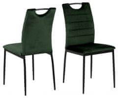 Design Scandinavia Jedilni stol Dia (SET 4 kosi), temno zelen