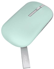 ASUS MD100 brezžična miška, tiha, Bluetooth® 5.0, RF 2.4GHz, Lilac Mist Purple in Brave Green (90XB07A0-BMU010)