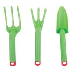 Bigjigs Toys Set vrtnega orodja iz plastike, zelene barve, 3 kosi