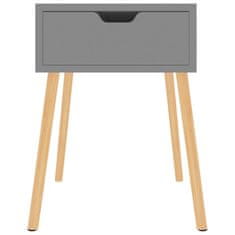 Greatstore Nočna omarica siva 40x40x56 cm iverna plošča