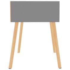 Greatstore Nočna omarica siva 40x40x56 cm iverna plošča