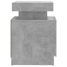 Greatstore Nočna omarica betonsko siva 45x35x52 cm iverna plošča