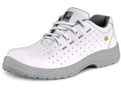 CXS Delovni čevlji LINDEN O1 ESD, perforirani, belo-sivi 
