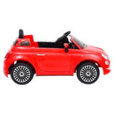 Greatstore Otroški električni avtomobil Fiat 500 rdeč