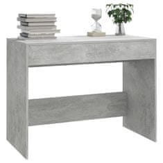 Vidaxl Pisalna miza betonsko siva 101x50x76,5 cm iverna plošča