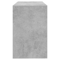 Vidaxl Pisalna miza betonsko siva 101x50x76,5 cm iverna plošča