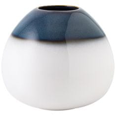 Villeroy & Boch Nizka modro-bela vaza iz kolekcije LAVE HOME