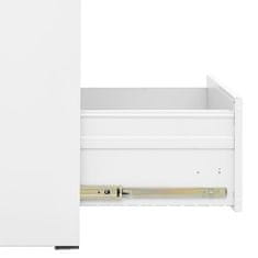 Vidaxl Arhivska omarica bela 46x62x102,5 cm jeklo