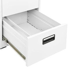 Vidaxl Arhivska omarica bela 46x62x102,5 cm jeklo