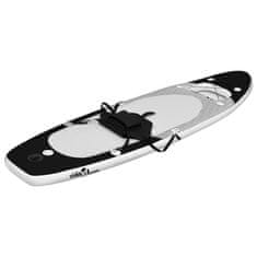 Greatstore Napihljiva SUP deska črne barve 300x76x10 cm