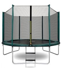 aGa SPORT TOP Trampolin 250 cm Temno zelena + zaščitna mreža + lestev