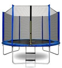 aGa SPORT TOP Trampolin 305 cm Modra + zaščitna mreža + lestev