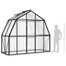 Vidaxl Rastlinjak z okvirjem antracit 3,3 m² aluminij