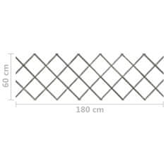 Vidaxl Mrežaste ograje 5 kosov siv trden les jelke 180x60 cm