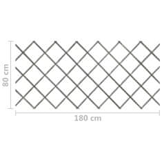Vidaxl Mrežaste ograje 5 kosov siv trden les jelke 180x80 cm