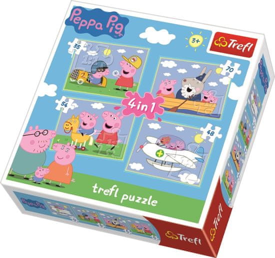 Trefl Puzzle Peppa Pig 4v1 (35,48,54,70 kosov)