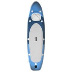 Greatstore Napihljiva SUP deska morsko modre barve 300x76x10 cm