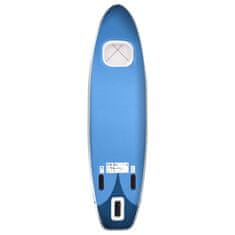 Greatstore Napihljiva SUP deska morsko modre barve 300x76x10 cm