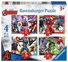 Ravensburger Puzzle Avengers: Najmogočnejši junaki Zemlje 4 v 1 (12,16,20,24 kosov)