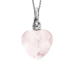 Engelsrufer Romantična srebrna ogrlica z rožnim vencem ERN-HEART-RQ (verižica, obesek)